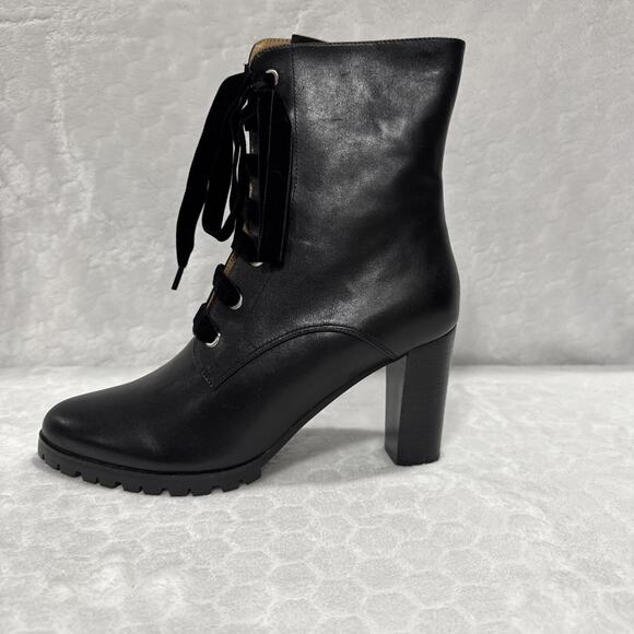 Matiko Emma Boots Black Leather Lace Up Heeled US Size: 7.5-8 (EU 38) Whimsical - Picture 1 of 12